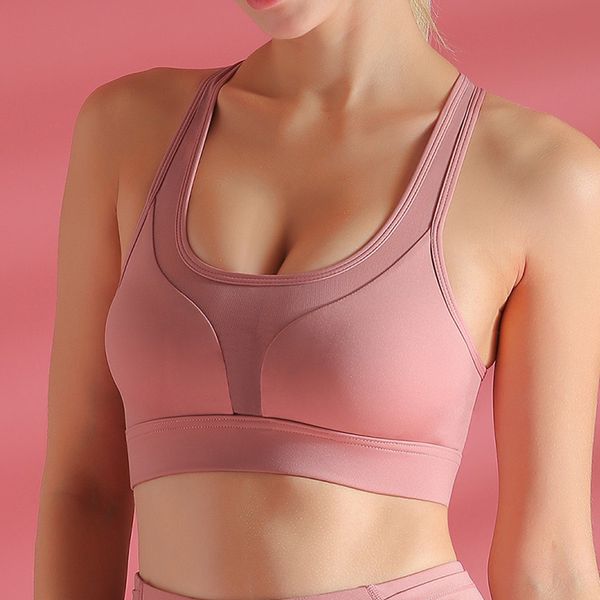 

women nylon camisoles bras active back pocket energy sport bra tanks padded seamless for yoga gym workout, Black;white