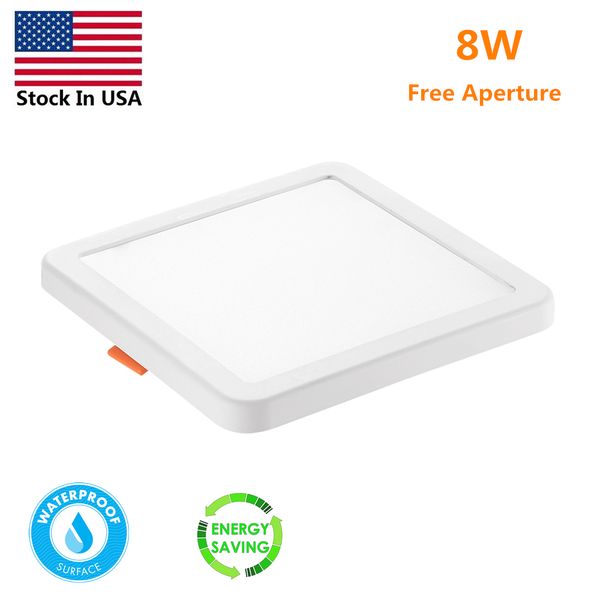 

us stock led recessed light 8w led panel lamp square with driver fixture kit ultra-thin for home office commercial led down light