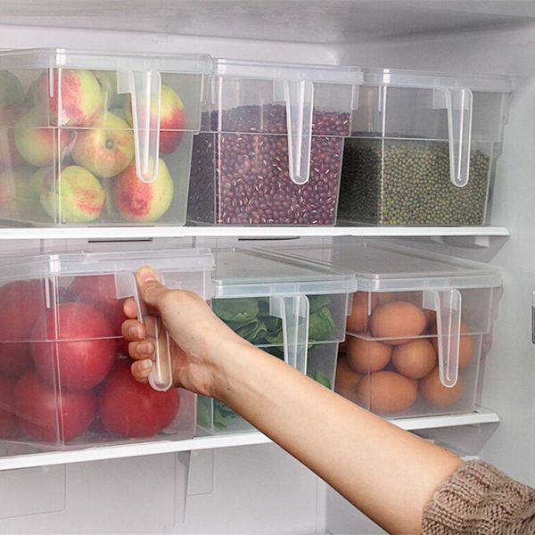 

kitchen transparent pp storage box grains beans storage contain sealed home organizer food container refrigerator storage boxes with lid
