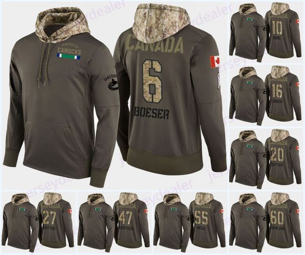 

Men Vancouver Canuck Military Camo Hood Flag Hoodie Jerseys 83 Jay Beagle 44 Erik Gudbranson 47 Baertschi Hockey Hoodies Sweatshirts
