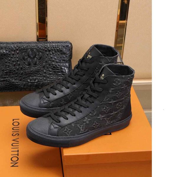 

men shoes 2019 new winter sneakers size 38-44 fashion solid color wsj000 lace-up casual shoes classic high-6, Black;red