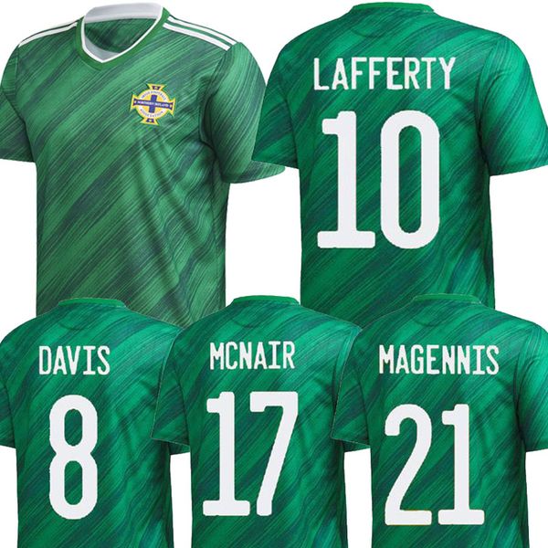

men northern ireland 2020 soccer jerseys magennis lafferty camiseta de foot football shirt mcnair jones evans maillot de foot, Black;yellow