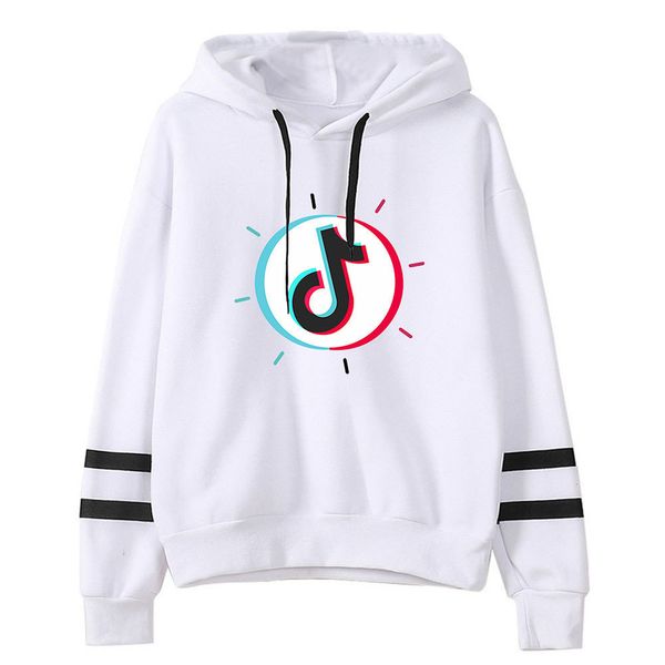 

2020 tik tok sweater new trend hooded long sleeve logo coat men's winter sweater colorful fashion hooded s-2xl, Black