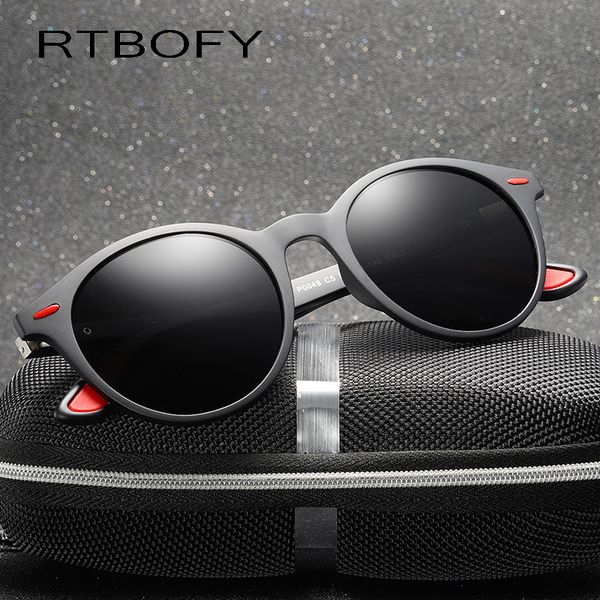 

rtbofy brand design men sunglasses polarized oval tr90 frame sunglasses women men vintage goggles uv400, White;black