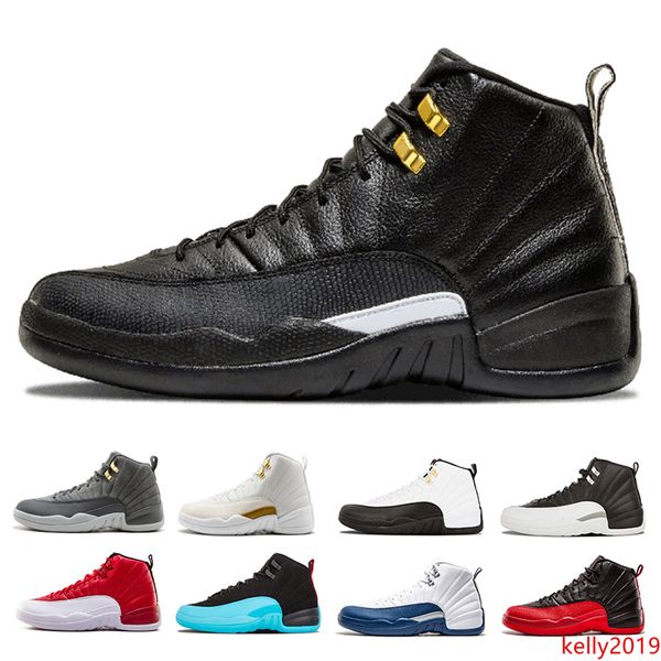 

drop shipping 12 mens basketball shoes white black gym red flu game french gamma blue taxi playoffs the master wolf grey sports sneaker