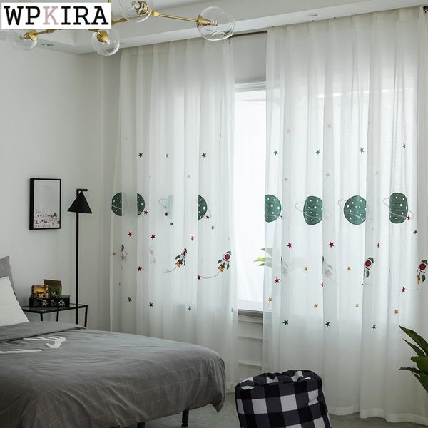2019 Cartoon Planet Star Blackout Curtains For Kids Room Printed