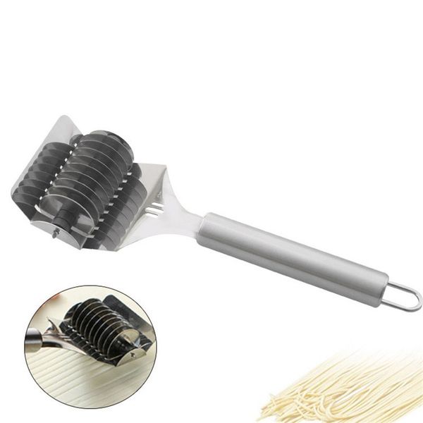 

1pc stainless steel spaghett noodle maker lattice roller docker dough cutter tool kitchen helper diy dough pastry cutting tool other kitchen