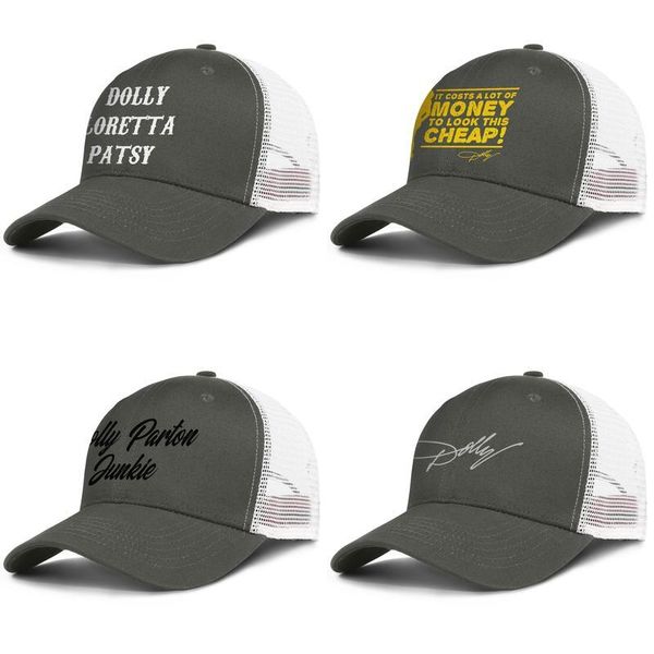 

dolly parton loretta patsy country music army-green mens and womens trucker cap baseball styles designer cute mesh hats signature music, Blue;gray