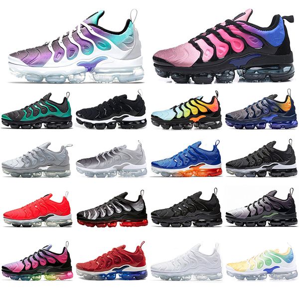 

with socks 2019 mens shoe sneakers tn plus betrue triple black hyper violet usa grape breathable desingers casual running shoes 36-45