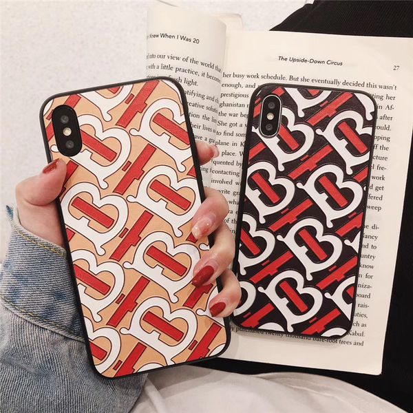 

one piece luxury pu phone case for iphone 6s 7 8 p x xs fashion new letter designer phone back cover for gifts