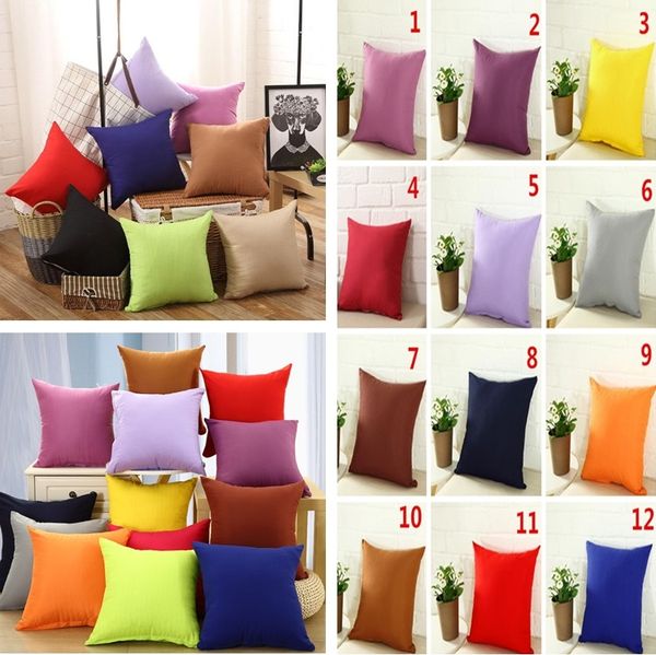 

pillowcase pure color polyester white pillow cover cushion cover decor pillow case blank christmas decor gift 45 * 45cm ib273