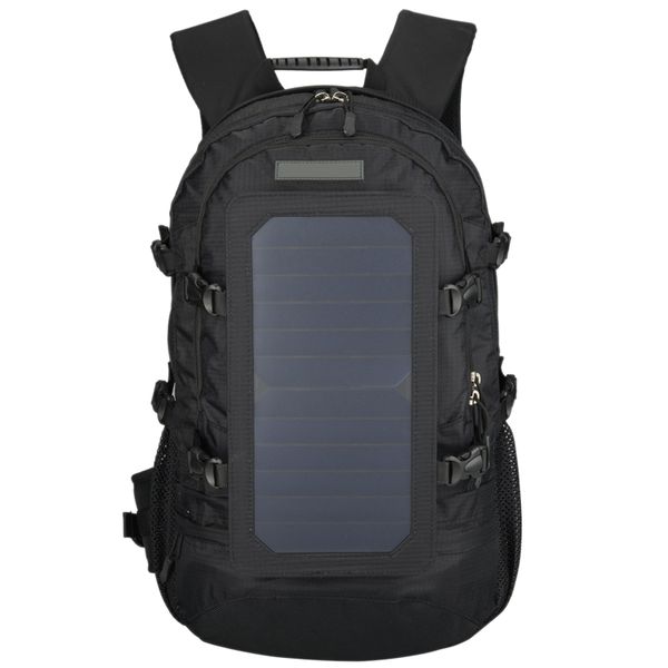 

solar backpack with removable solar panel multifunctional hiking double shoulder bag for smart phones tablets gps bluetooth and