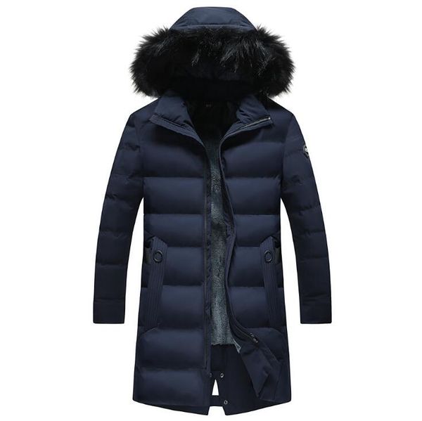 

2019 new men's long thick winter coats fashion casual warm -40 degree parkas jacket 0607-014, Tan;black