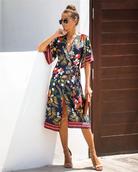 

summer women designer dresses fashion beach floral printed bikini sunproof dresses cardigan womens holiday style dresses, Black;gray