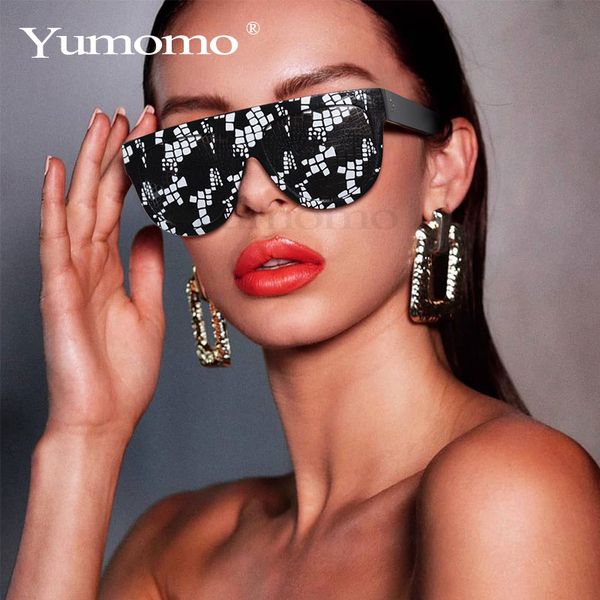 

square sunglasses ladies fashion python pattern oversized sunglasses men and women black light transmission lunette femme, White;black