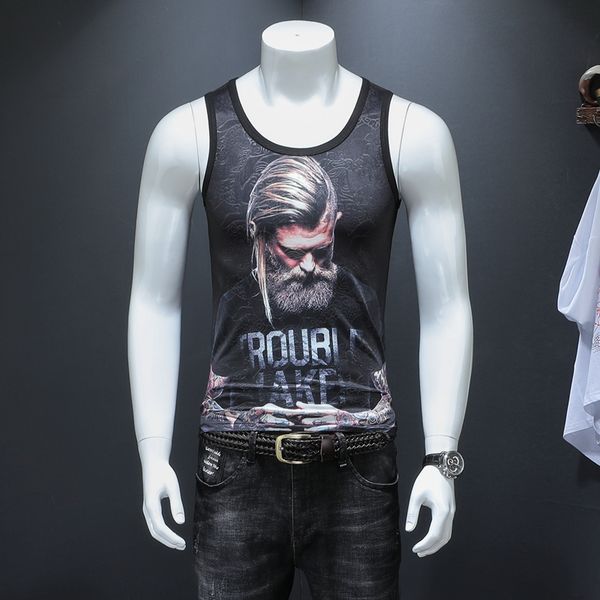 

tank men in the summer of 2019 vest with short sleeves ma3 jia3 ice silk fabric item no 802, p35, White;black