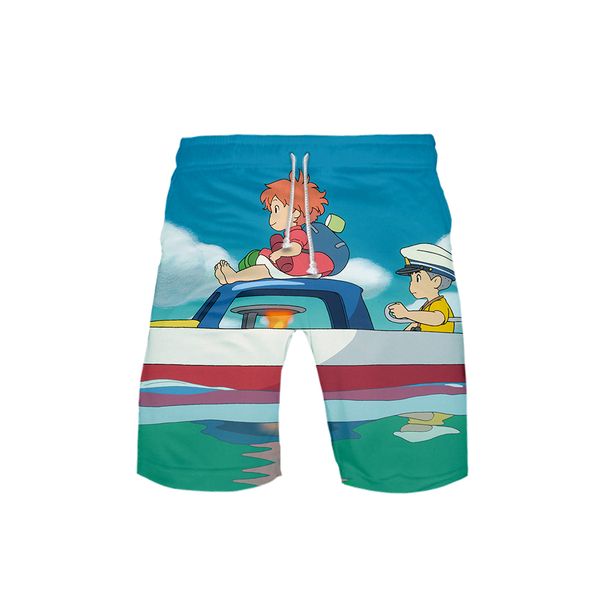

ponyo on the cliff 3d printed 2019 beach shorts for man fashion shorts casual streetwear suitable for summer swimwear