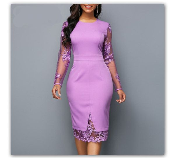 

Lace Panelled Solid Designer Bodycon Dresses Sexy Lace Long Sleeve Zipper Dress Fashion Ladies Brief Dresses