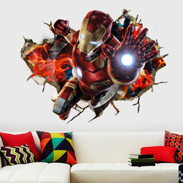 3d Marvel The Avengers Wall Stickers 50 70cm New Iron Man Hulk