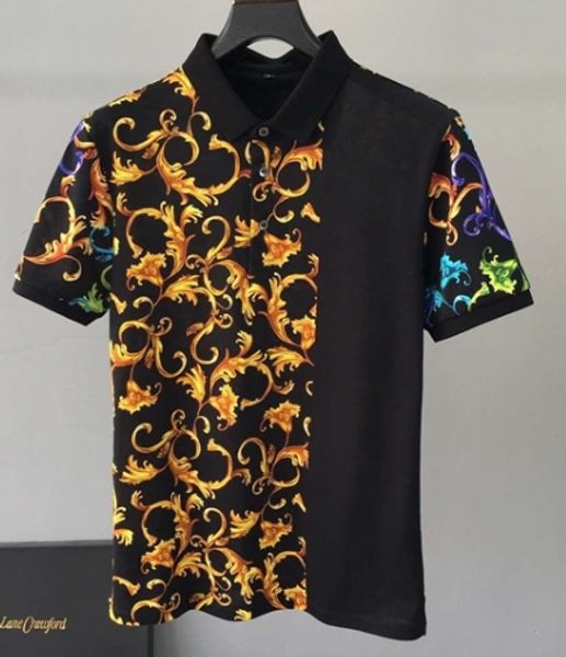

Designer Polos Floral Royal Print Spring 19ss New Fashion T Shirt For Men Luxury Cotton Clothing Top