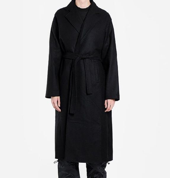 

s-6xl hot spring 2019 мужской новой мода персонализированного большого размера настройка супер сыпучая средняя длина шерсть куртка, Black