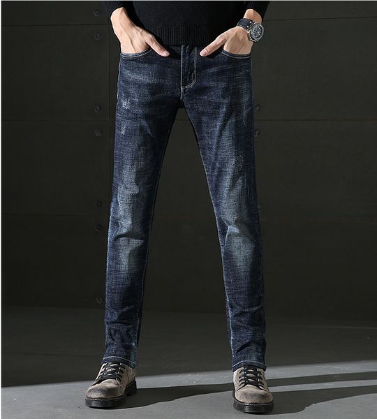 

men's slim casual jeans for ss2019 new summer collection style denim pants, fashionable, used wash,suitable soft fabric quality, Blue