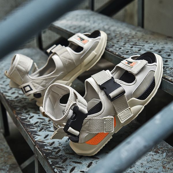 

times new roman mens gladiator sandals casual design comfortable and soft platform beach sandals male shoes summer 2019, Black