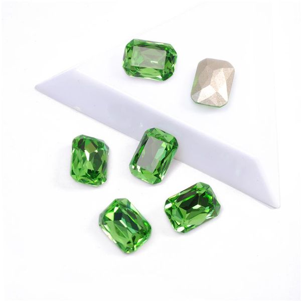 

yanruo 4627 peridot color octagon shape shining real crystal zircon rhinestones micro nail art rhinestone zircons nail art gems, Silver;gold