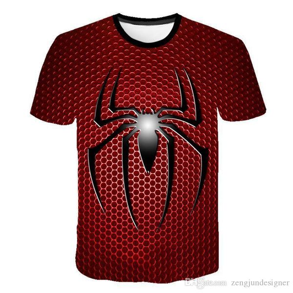 

the avengers mens summer designer tshirts crew neck short sleeve 3d spider print homme clothing fashion style plus size casual apparel, White;black
