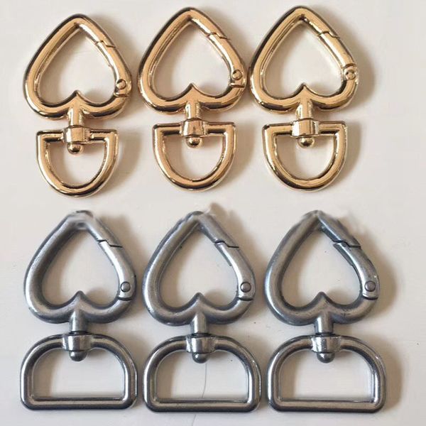 

heart metal buckles for bag handbag strap snap hooks keyring dog collar swivel trigger clips diy crafts wx9-1283