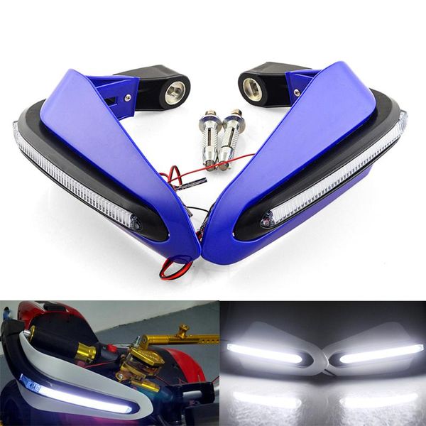 

motorcycle handguard with led light hand guard shield fit pit dirt bike motocross enduro supermoto racing atv quad