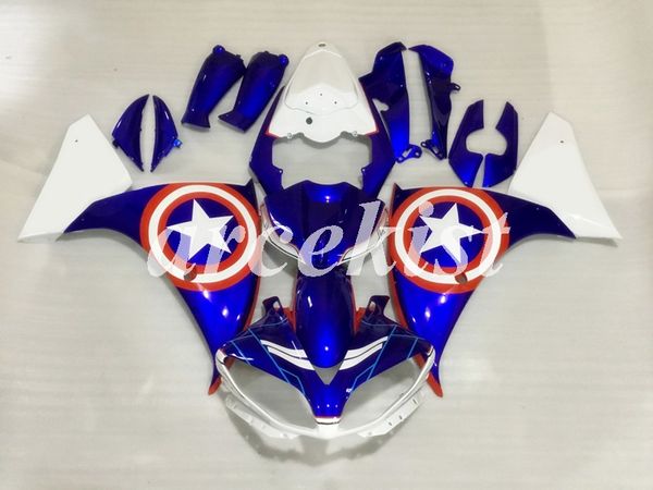 

новый abs инъекция мотоцикл полный комплект обтекателей для yamaha yzf-r1 2010 2011 2009 2012 2013 2014 09 10 11 12 13 14 тела набор синий б