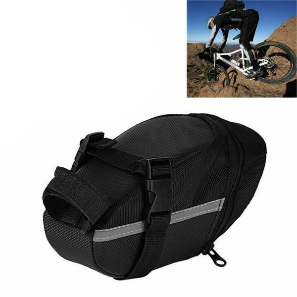 

black waterproof bicycle bag rear pouch storage cycling seat