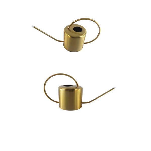 

2pcs stainless steel watering can for outdoor and indoor house plants, 1.5 l / 51oz, golden brass