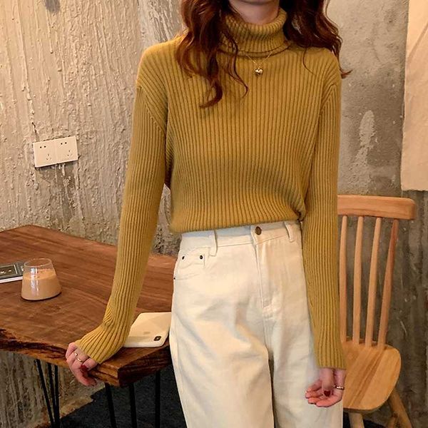 

chic autumn winter thick sweater pullovers women long sleeve casual warm basic turtleneck sweater female knit jumpers top, White;black