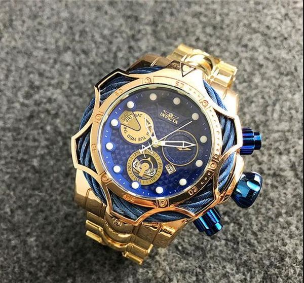 

2019 good quality men invicta gold watch tainle teel trap men watche quartz wri twatche relogie for men reloje gif