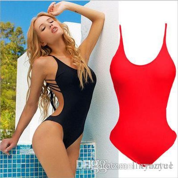 

new 2018 swimsuit women swimwear monokini swimsuit bathing suit jumpsuit bikini vintage one piece swimsuit size s-xl, White;black