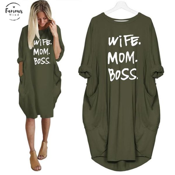 

mom wife 2020 summer dress casual women fashion vest dresses long sleeve sundress slim dress, Black;gray