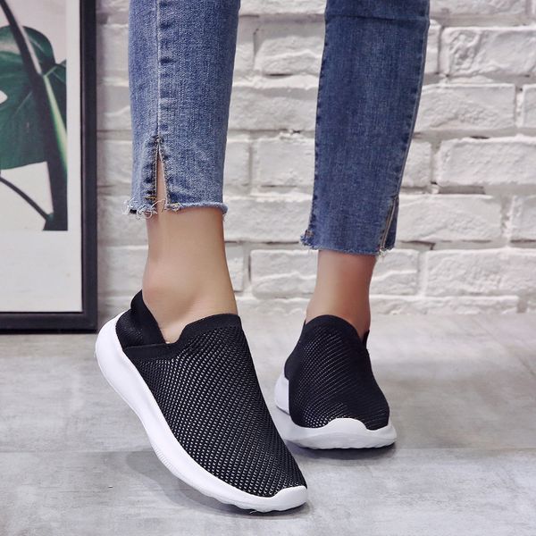 

women light running shoes woman shoe sneakers comfort shoes women's mesh breathable slip-on sneaker 2020
