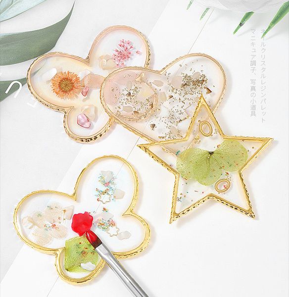 

natural resin agate nail color uv gel display palette false nail tips showing shelf gel polish drawing board manicure tool d282