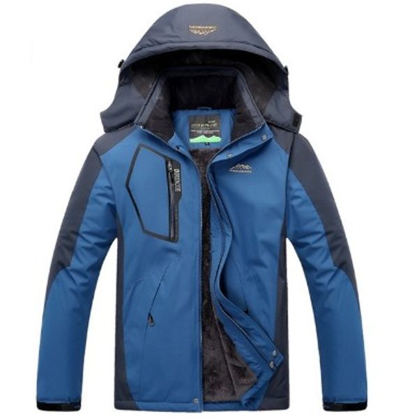 

men's women's winter fleece waterproof jacket outdoor sportswear coats hiking camping trekking skating female windbreaker va184, Blue;black