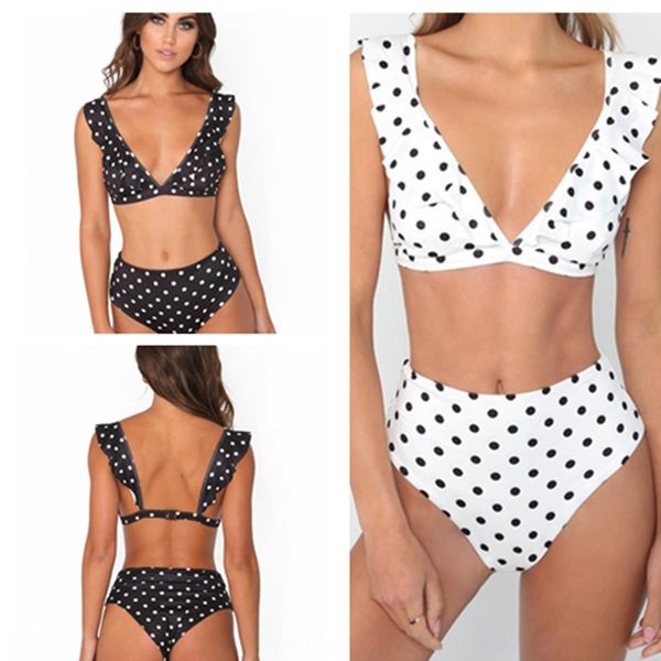 

2019 points beach swim bikini beach suit split swimsuit ladies bikini, White;black