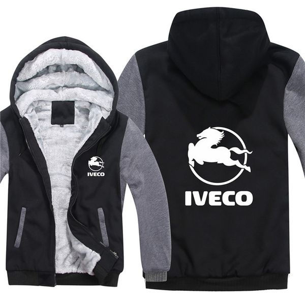 

new winter for iveco truck hoodies men fashion coat pullover wool liner jacket sweatshirts hoody