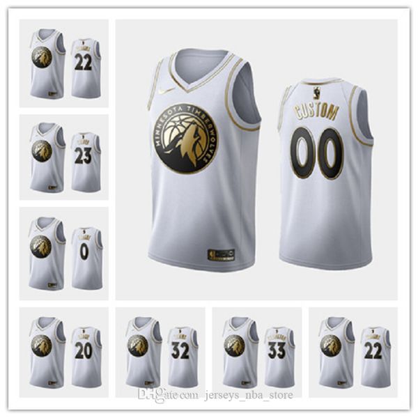 

custom minnesota timberwolves men karl-anthony towns andrew wiggins white golden city nba basketball jersey 02, Black;red