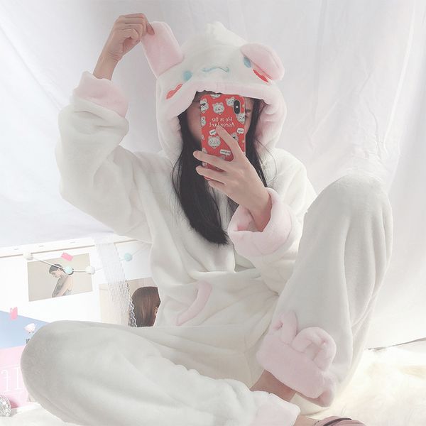 

jinuo new arrival plus velvet women winter coral fleece pajama sets young ladies sweet lovely soft home wear sleepwear, Blue;gray