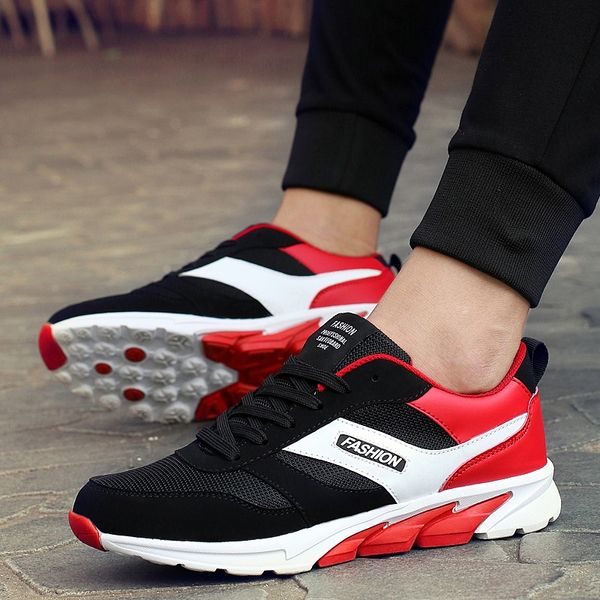 

tenis masculino 2019 men patchwork breathable mesh sport shoes lace up tennis shoes male stability athletic fitness sneakers