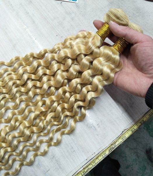 

blonde hair bundles deals deep wave #613 honey remy human hair weaves blonde hair extensions 3 bundles ing, Black