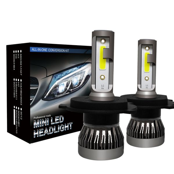 

2019 new 2pcs mini size led car lights, h1 h4 h7 h8 h9 h11 9005 9006 9012 led headlights 12v 24v suitable for most models