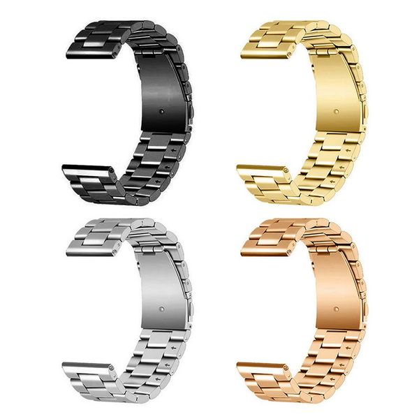 

three beads stainless steel metal strap replacement watchband wrist band for huawei watch 2pro honor dream series gt magic newly, Black;brown