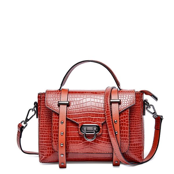 

new genuine leather women handbags crocodile tote bag women shoulder crossbody bags female mochila feminina womens' pouch bolsa